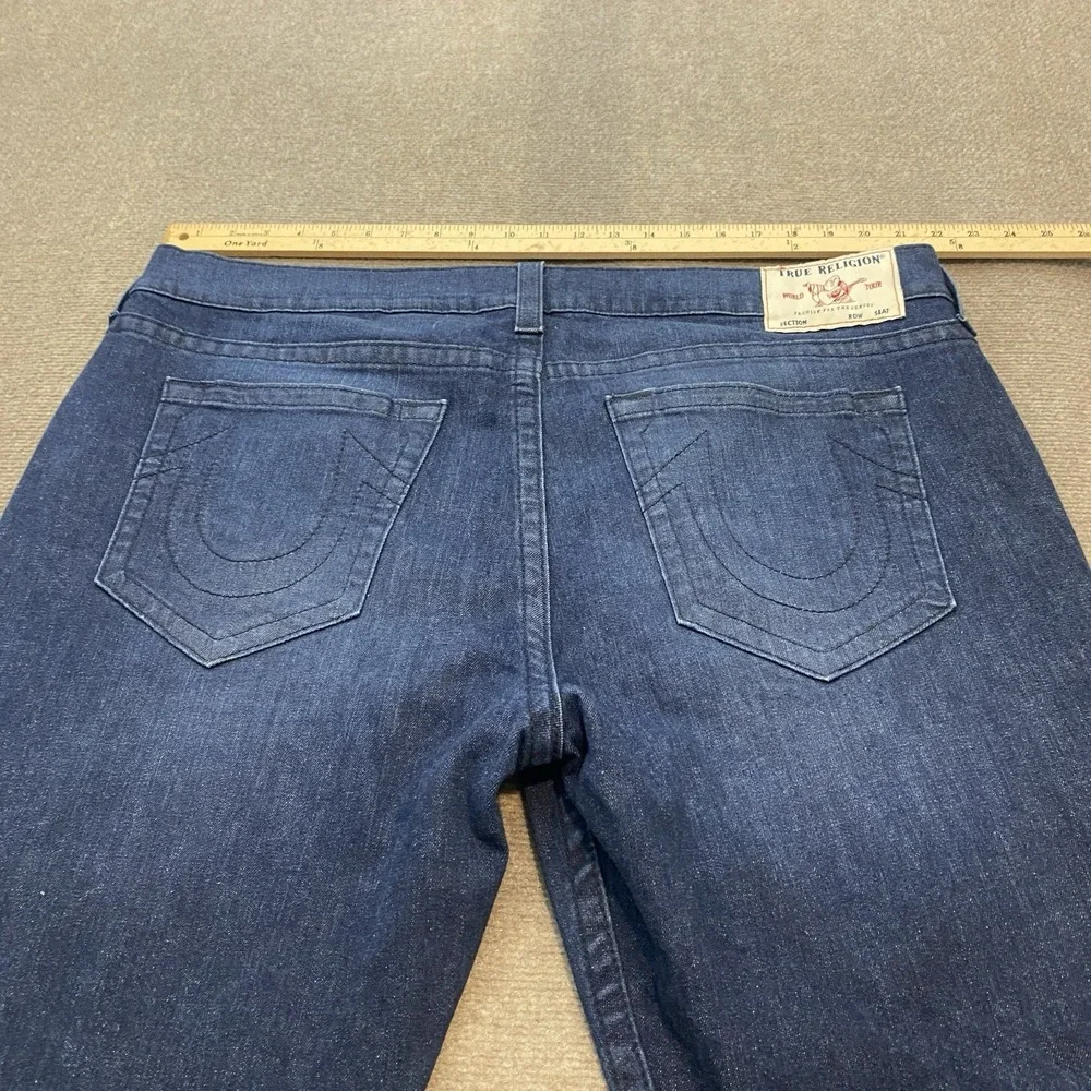 True Religion Mens Jeans Blue Size 42 Fits 43x32 GENO Relaxed‎ Slim Straight